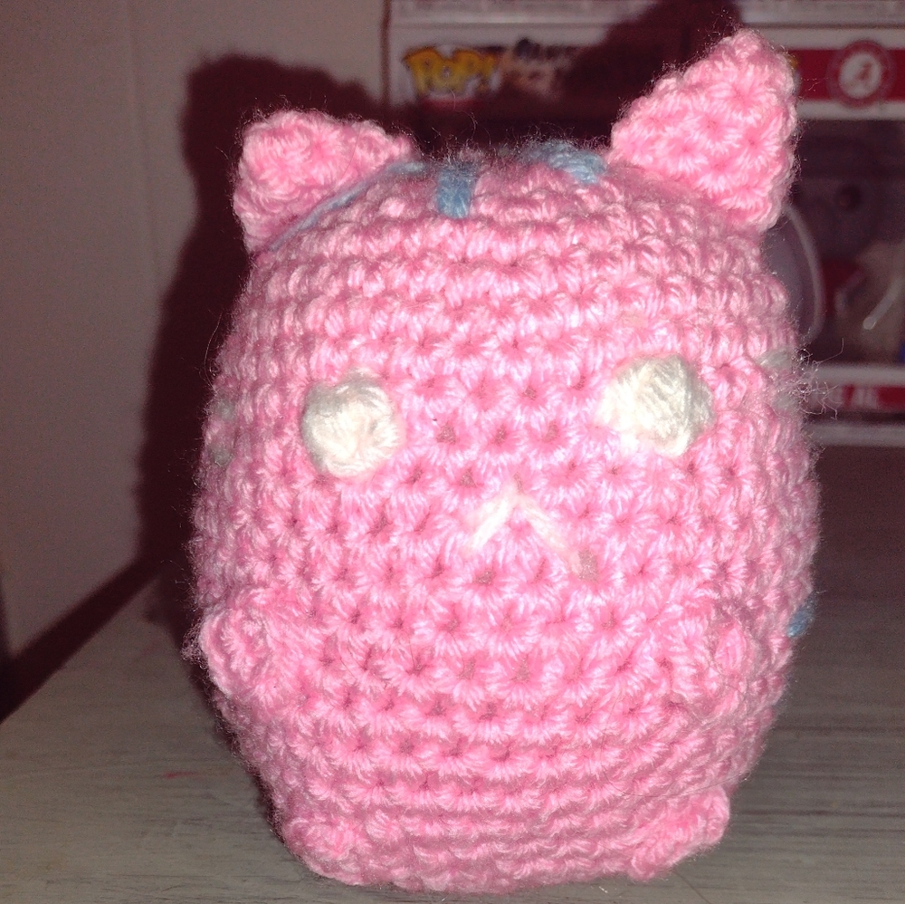 Crochet Cotton Candy themed kitty